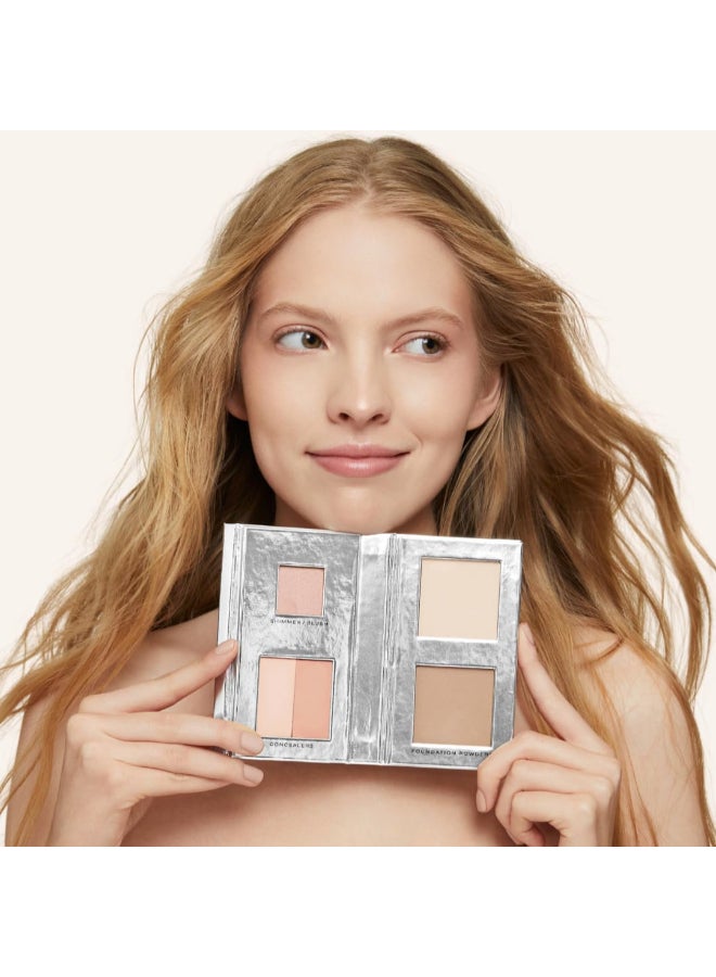 Woosh Beauty Fold Out Complexion Travel Makeup Palette Cream Powder 6 Shades - Image 4