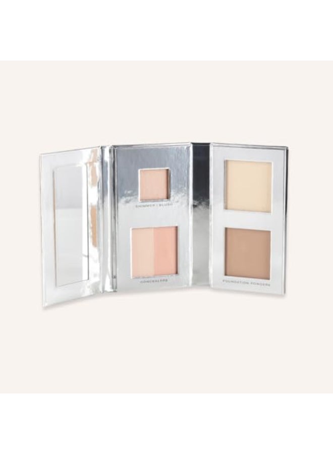Woosh Beauty Fold Out Complexion Travel Makeup Palette Cream Powder 6 Shades - Image 1
