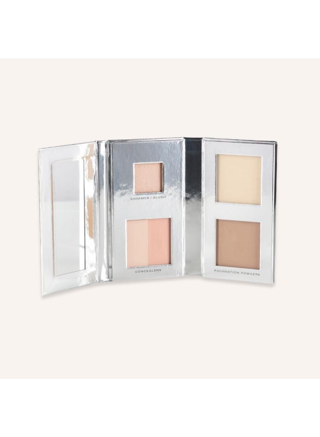 Woosh Beauty Fold Out Complexion Travel Makeup Palette Cream Powder 6 Shades - Image 2