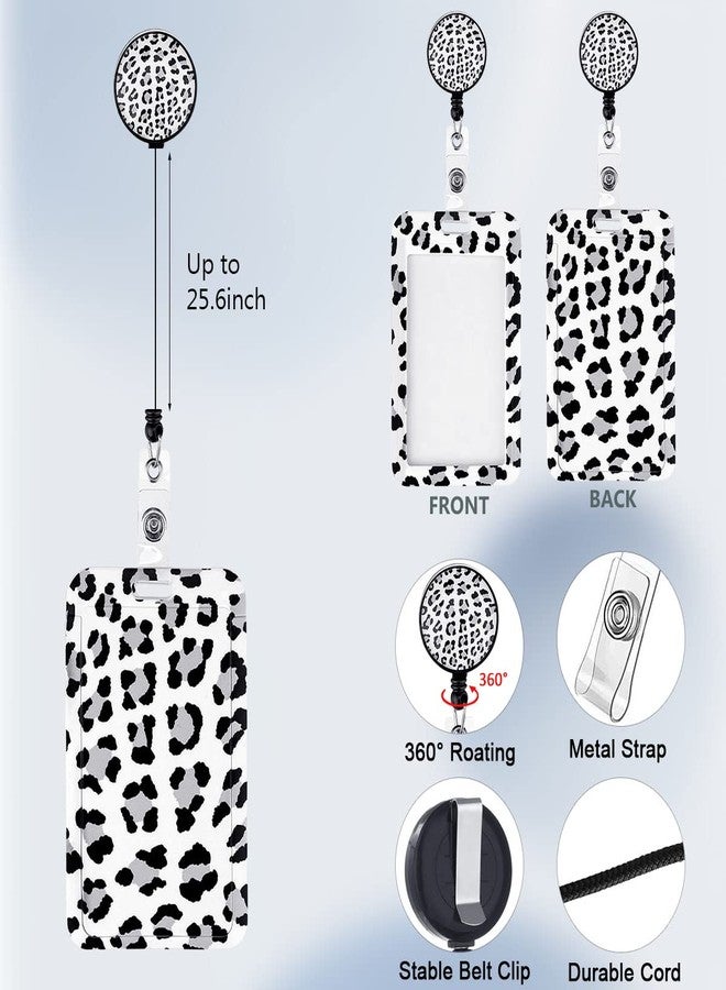 HASFINE Funny Leopard Lanyard with ID Badge Holder and Retractable Badge Reel,Detachable Lanyard Neck Strap with Vertical ID Card Holder, Ideal for Nurse Doctor Student Teachers Work Staff - Image 2