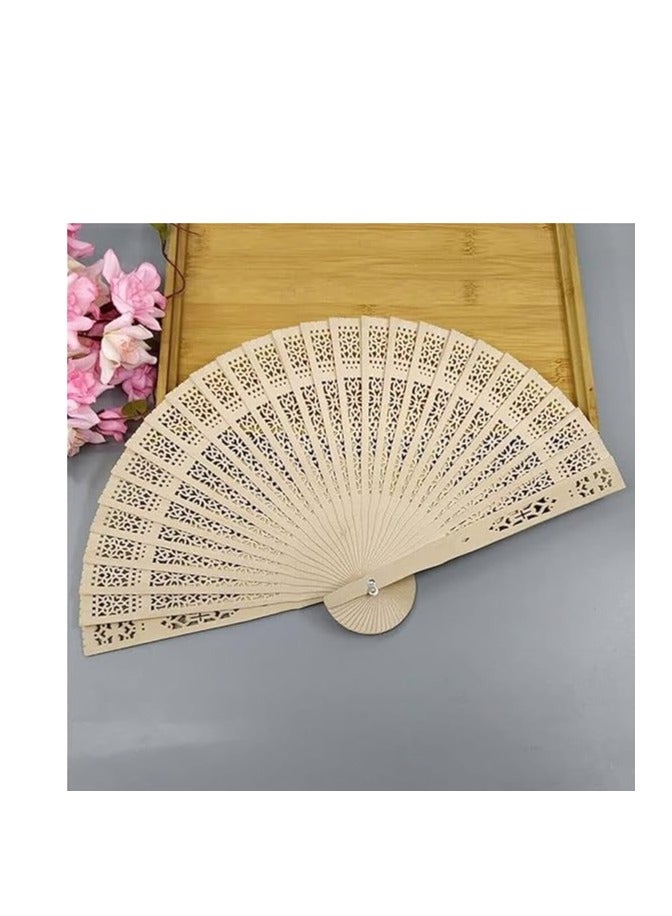 Handmade fan made of wood, number of outlets: 4, multi-coloured - Image 2