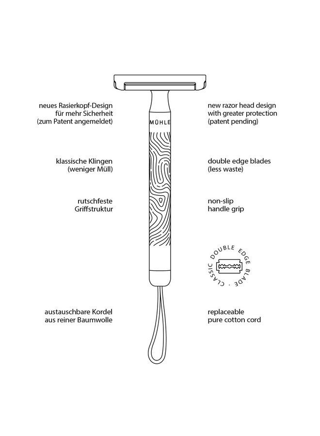 Muhle Companion Safety Razor - Women'S Double-Edged Body Razor For Shaving, Gentle Use, Suitable For Body, Legs, & Underarms, Longer Handle, Long Lasting Blade - Image 4