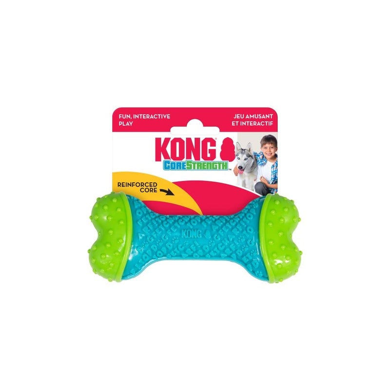 KONG CoreStrength Bone - Dog Dental Chew Toy - Durable, Multi-Layered Dog Toy for Enrichment Play & Dental Care - with Textured Body for Teeth Cleaning - for Small/Medium Dogs - Image 3