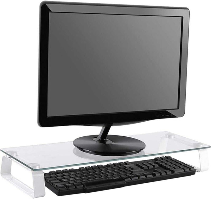 Logilink BP0027 Glass and Metal Monitor Riser, 20 kg Load Capacity, 5 mm Thickness, 560 x 210 x 80 mm (BP0027 TV Stand) - Image 5