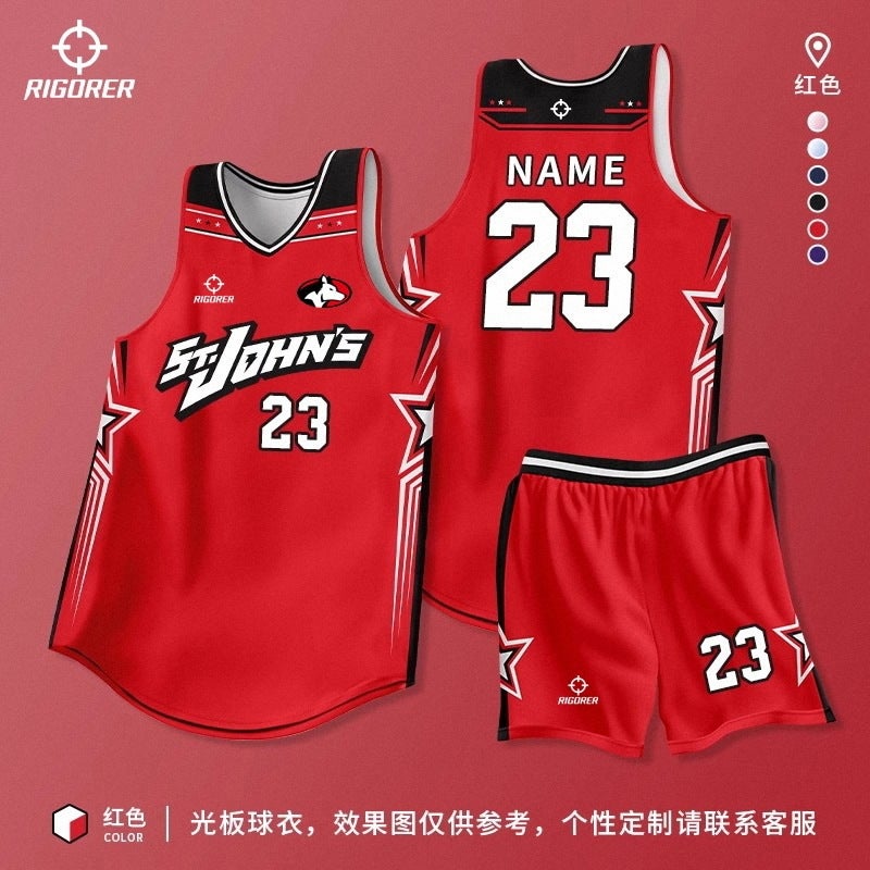 American Basketball Uniform Suit For Men And Women, College Student Competition Training Camp Team Uniform Vest Jersey Breathable Printing - Image 1