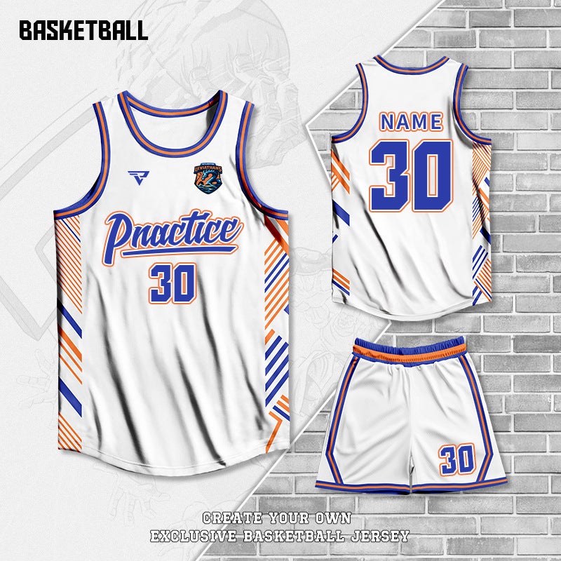 American Basketball Uniform Suit For Men And Women, College Student Competition Training Camp Team Uniform Vest Jersey Breathable Printing - Image 2