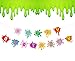 MOAXMOA Slime Happy Birthday Banner Painting Pennant for Art Theme Baby Shower Party Decorations Supplies - Image 3