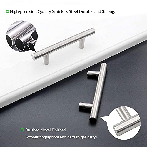 Atlantic Cabinet Handle Stainless Steel Brushed Nickel For Kitchen And All Types Wooden Furniture Doors, Total Length: 5.50 Inches, Hole To Hole - 96 Mm,Pack Of 12 Pcs - Pull Handle - Image 5
