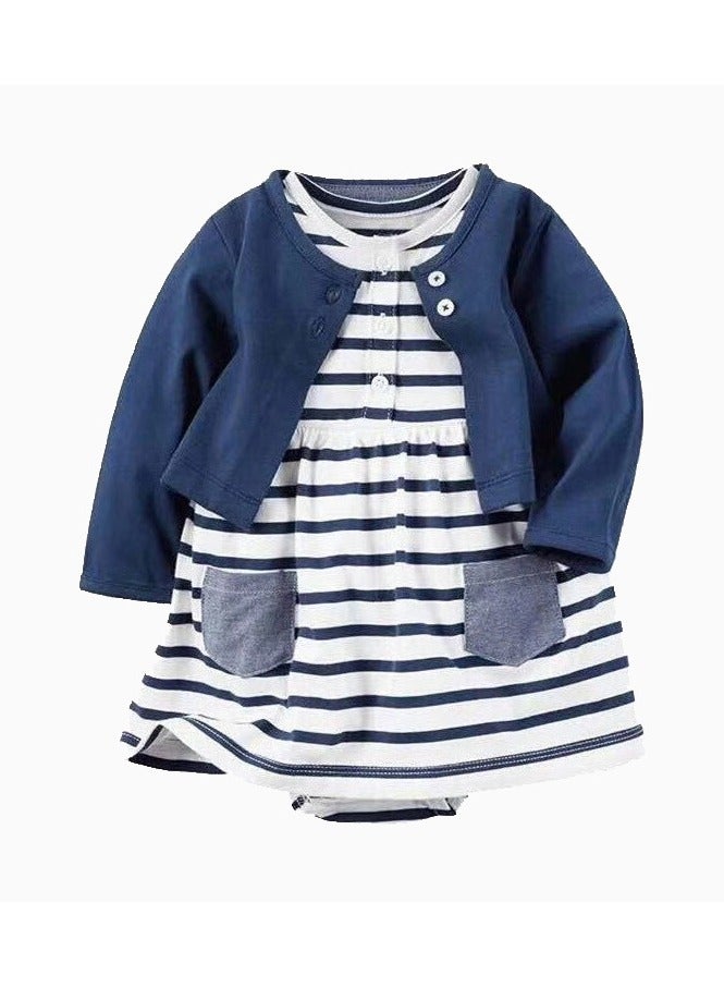 RedMapleTEK 2-Piece Set Of Baby Girl Jacket And Short-Sleeved Dress - Image 1