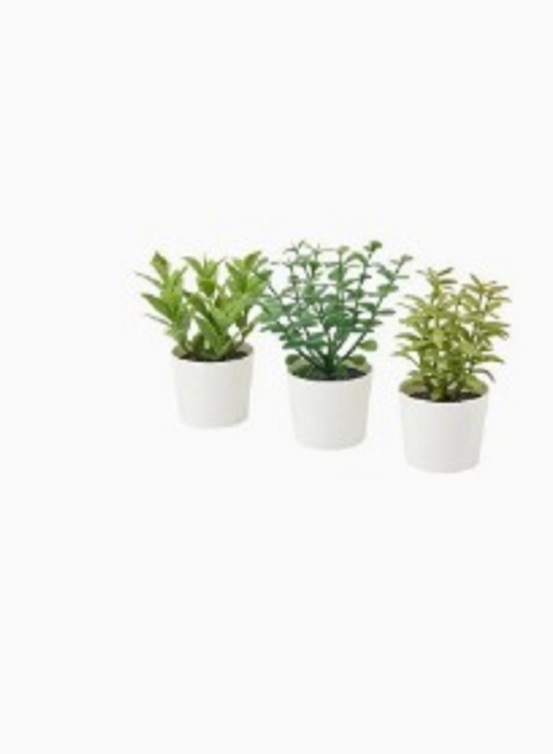 Set of 3 artificial decorative plants - Image 1