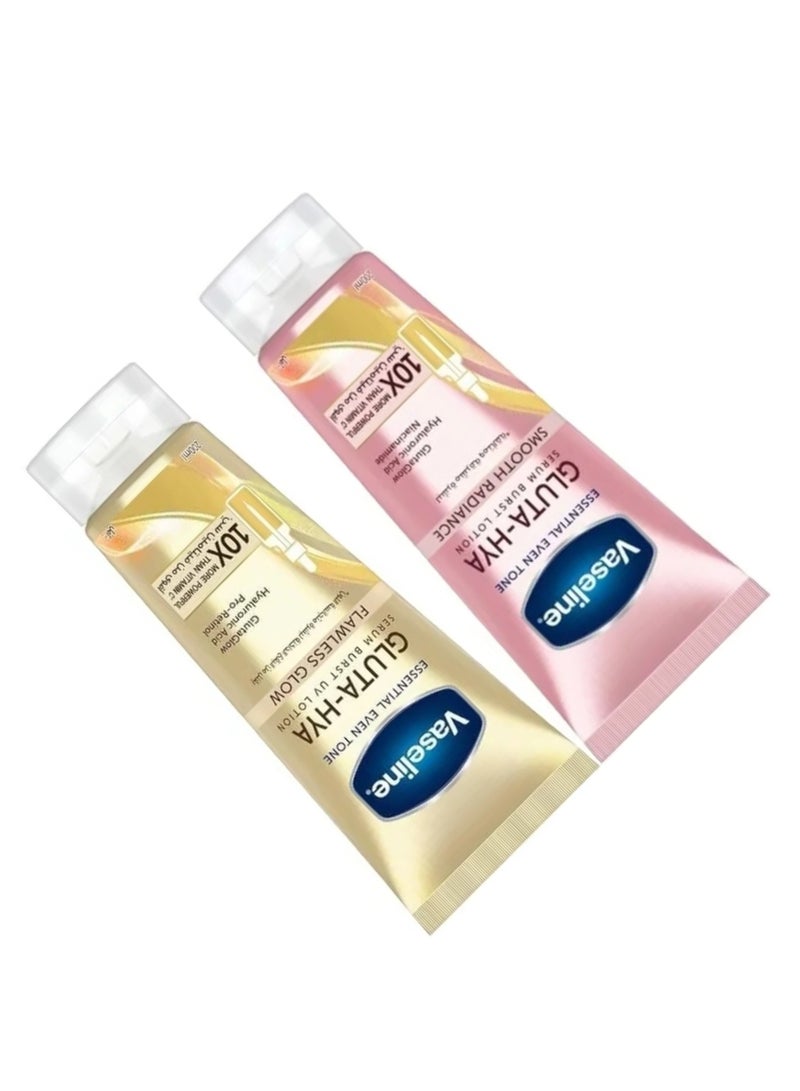 Vaseline ESSNTIAL EVIN TONE GLUTA-HYA(SMOOTH RADIANCE+FLAWLESS GLOW)LOTION 200+200ML - Image 4