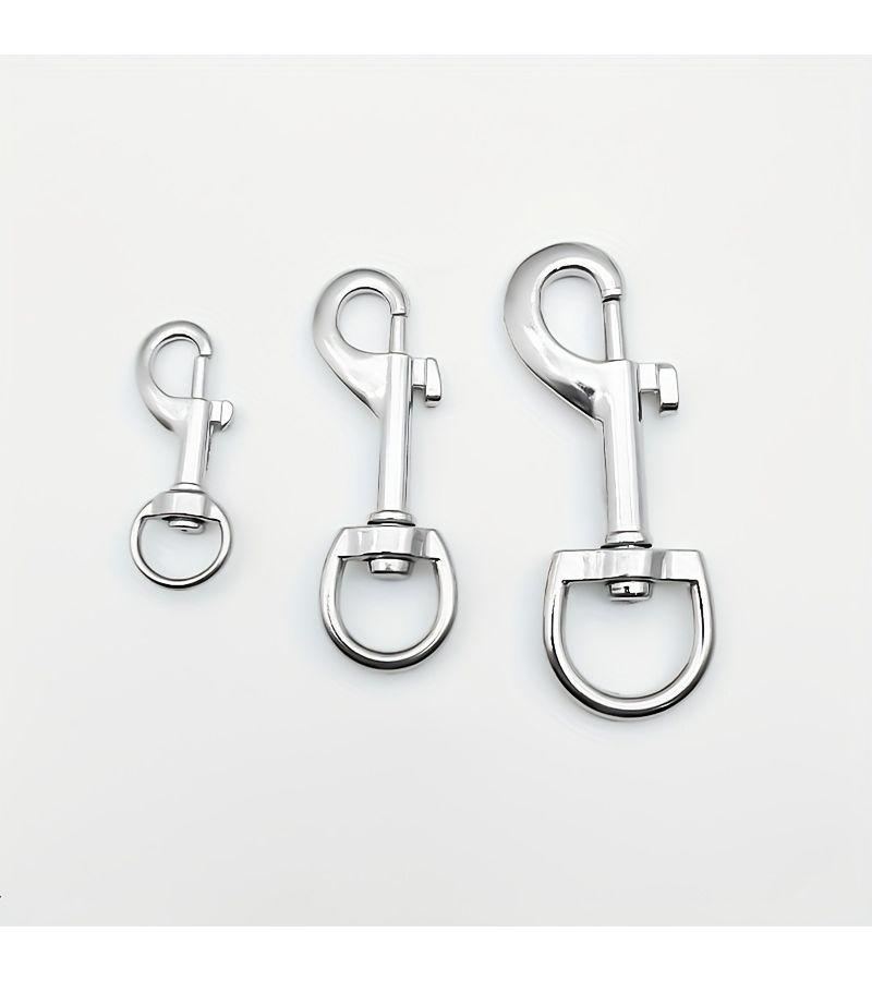 Heavy Duty Swivel Snap Hooks 2 Pack Durable Metal Dog Leash Clips Large - Image 1