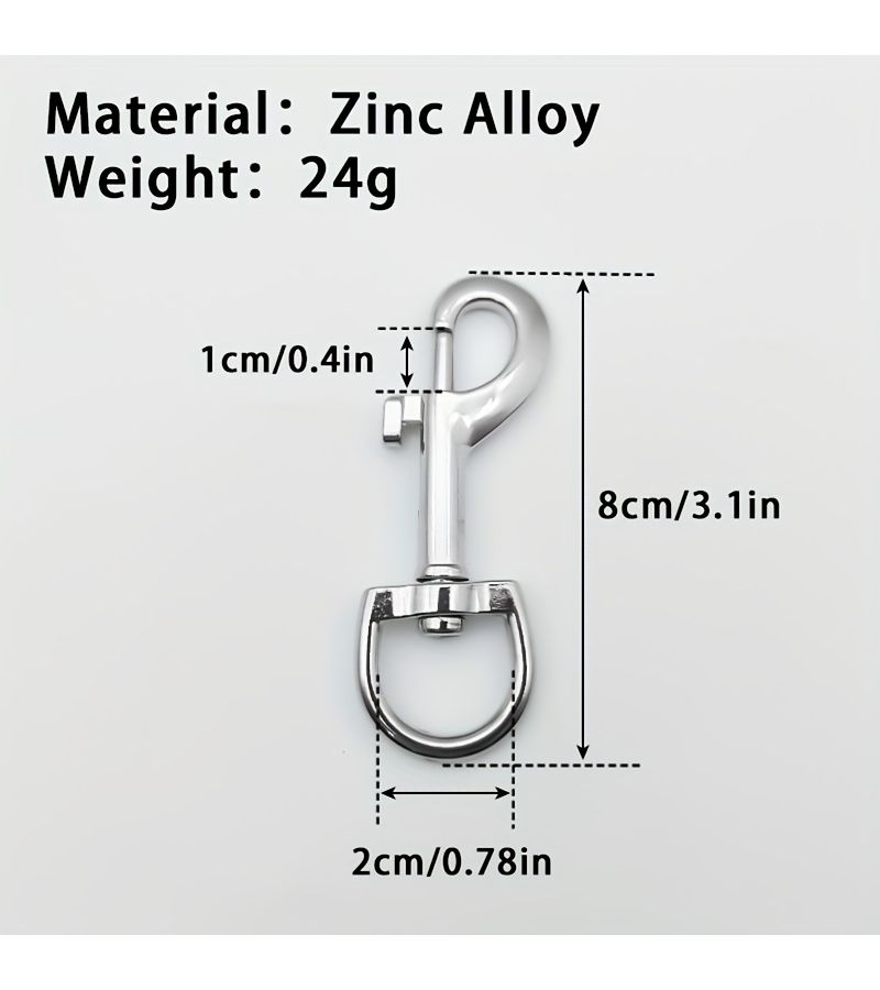 Heavy Duty Swivel Snap Hooks 2 Pack Durable Metal Dog Leash Clips Large - Image 5