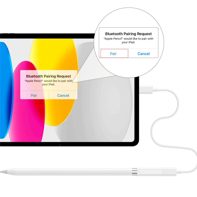 TechMatte Charging Adapter Compatible with Apple Pencil 1st Generation, Lightning to USB-C Charger Connector, Supports Pairing with iPad 10th/11th A16 2025 Gen - Image 5