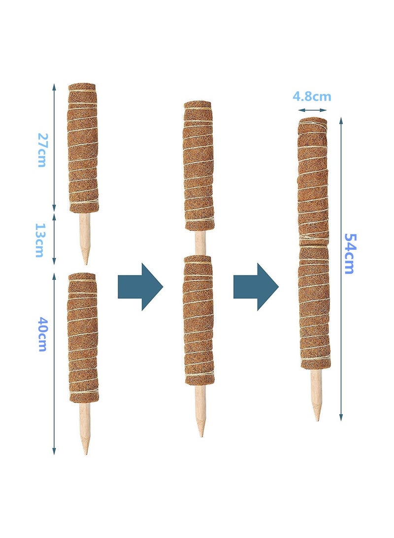 LOLAGO 2-Piece 40cm Moss Pole for Climbing Plants ,for Creepers Monstera and Other Indoor  Support Extension - Image 4