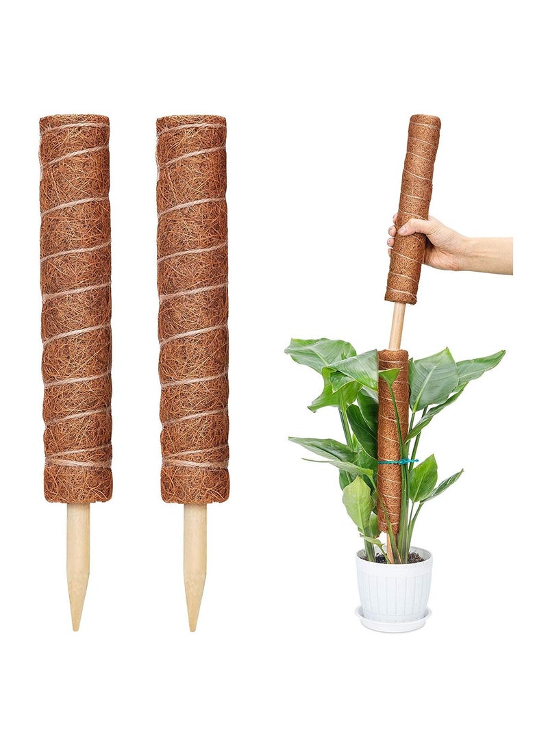 LOLAGO 2-Piece 40cm Moss Pole for Climbing Plants ,for Creepers Monstera and Other Indoor  Support Extension - Image 1