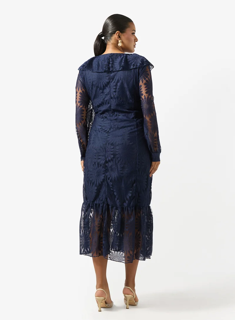 Ella Plus Lace Blazer Dress