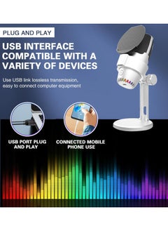 Anmi Condenser Microphone, USB Computer Gaming Mic for/PC/PS4/ PS5/Desktop, Plug & Play, RGB Light, Pop Filter, Studio Microphone for Gaming, Streaming, Recording, Podcasts, Twitch, YouTube, Discord  - Image 3
