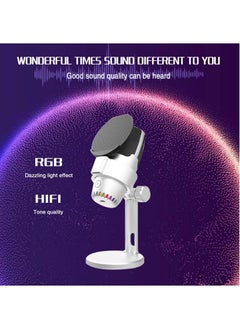 Anmi Condenser Microphone, USB Computer Gaming Mic for/PC/PS4/ PS5/Desktop, Plug & Play, RGB Light, Pop Filter, Studio Microphone for Gaming, Streaming, Recording, Podcasts, Twitch, YouTube, Discord  - Image 2