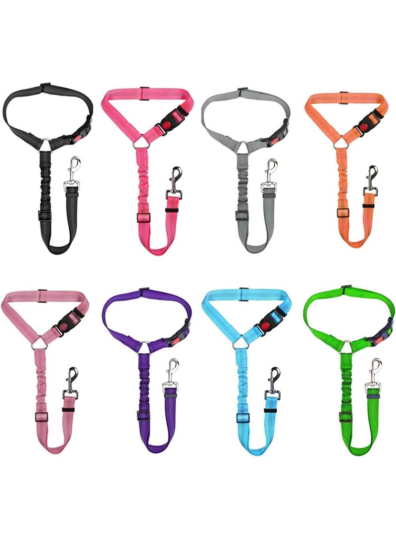 GGOOT Pet Rope Dog Seat Belt Harness Adjustable Dog Cat Safety Leads Car Seat Belt Nylon Vehicle Seatbelts for Dogs Vehicle Travel Pet Products Pet Traction Rope(Elastic C)  - Image 2