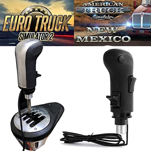 Obokidly USB Gearshift Knob Support G29 G920 G27 for Simracing Game Sim Rig ETS2&ATS Games Euro Truck Simulator Shifter (Blck-Gear Shift Shifter Knob) - Image 1