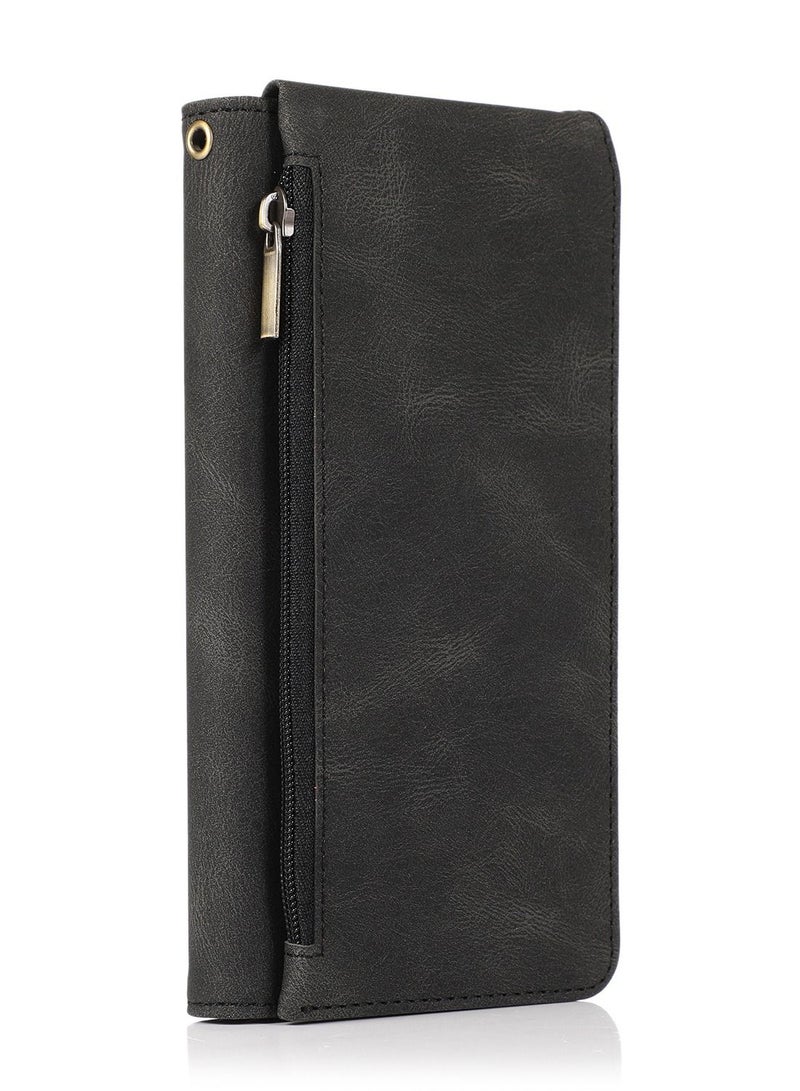 Loquat Suitable For IPhone Card Slot Zipper Leather Case  - Image 1