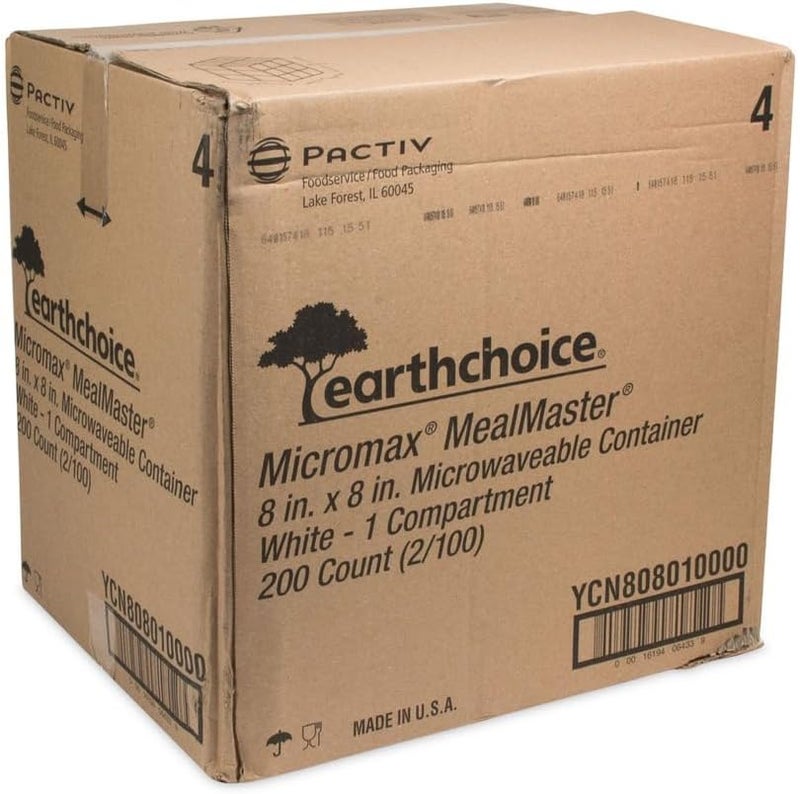 Pactiv EarthChoice SmartLock Polypropylene Standard Square Food Container White, 32 fl-oz. | 200/Case - Image 5