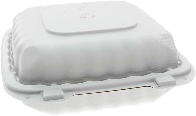 Pactiv EarthChoice SmartLock Polypropylene Standard Square Food Container White, 32 fl-oz. | 200/Case - Image 2