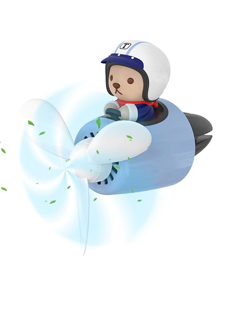 Cartoon Air Freshener for Car, Bear Pilot Car Air Freshener Car Diffuser, Rotating Propeller Automotive Accessories, Outlet Fan Air Diffuser for Car Vent Perfume Automotive Decoration - Image 5