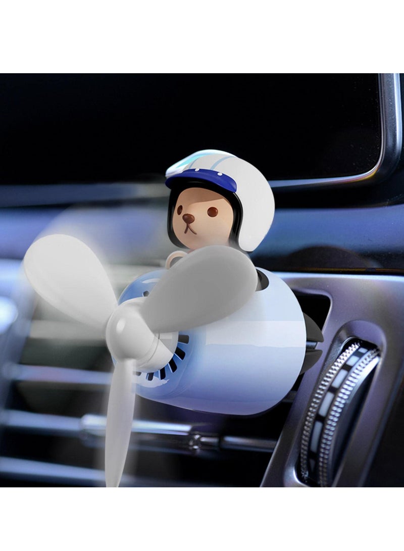 Cartoon Air Freshener for Car, Bear Pilot Car Air Freshener Car Diffuser, Rotating Propeller Automotive Accessories, Outlet Fan Air Diffuser for Car Vent Perfume Automotive Decoration - Image 4