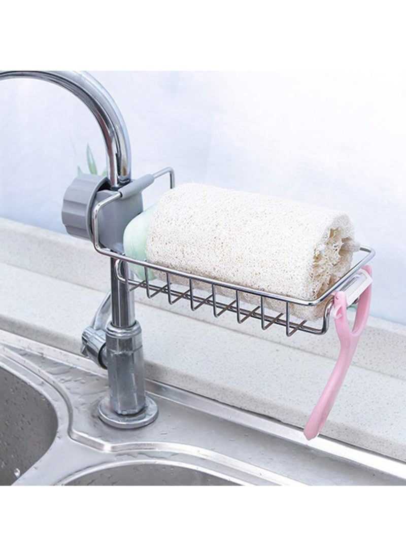 Sink Caddy Sponge Holder, Single Layer Stainless Steel Faucet Storage Rack, Kitchen Organizer for Dishcloth and Cleaning Brush Holder, Shower Caddy Soap Organizer for Bathroom or Kitchen - pzsku/Z35C7B435069B9E6CCD36Z/45/_/1710158304/86f5890d-1df1-4ee1-a5e7-8a461dc73116