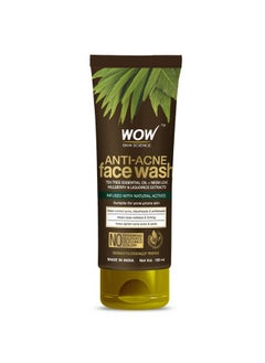 WOW Skin Science Anti Acne Neem Face Wash | Neem Leaf Extract, Salicylic Acid, Tea Tree Oil | For Pimples | All Skin Types | Bright, Clear Skin | Paraben & Sulphates Free | 100 Ml  - Image 1