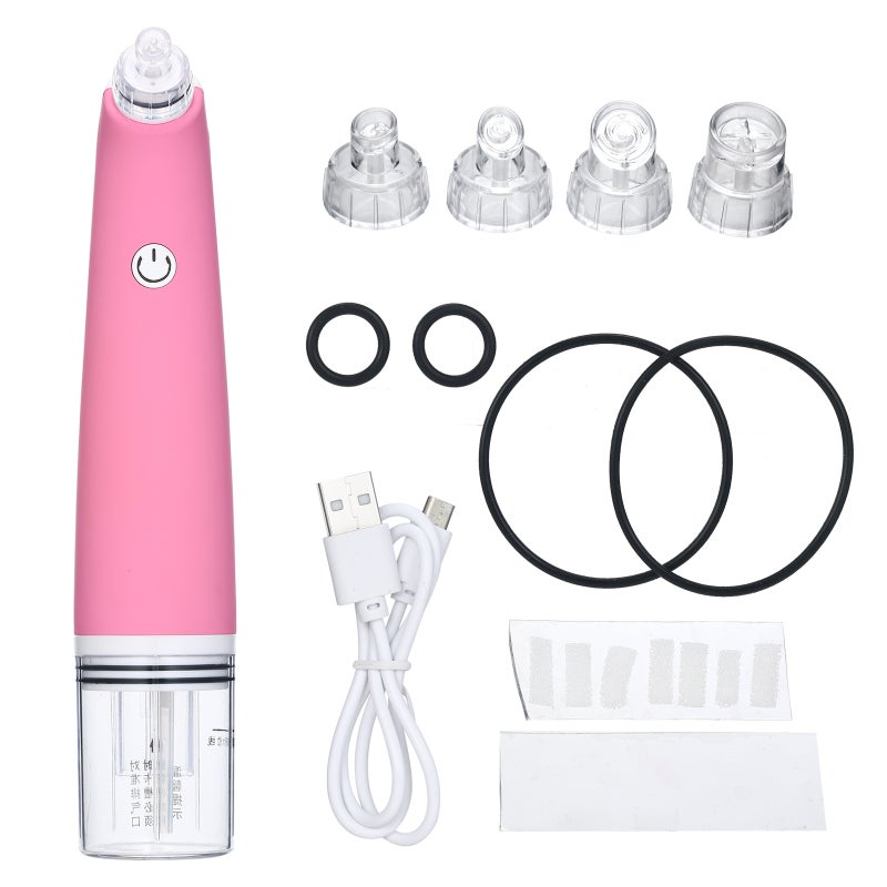 Blackhead Remover Pore Vacuum Electric Face Vacuum Pore Cleaner Acne White Heads Removal with 4 Suction Heads for Facial Skin Care - Image 1