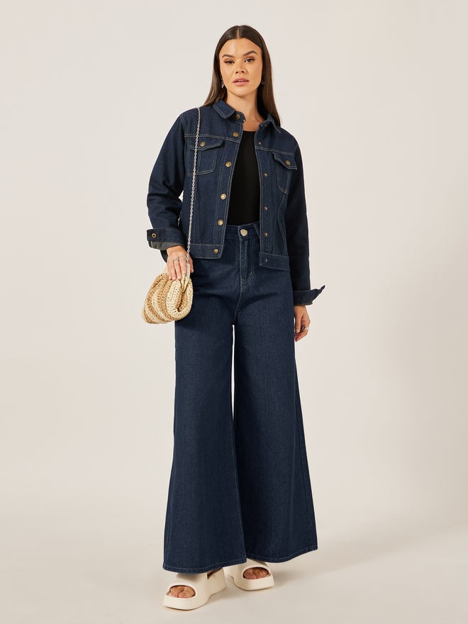 Styli Styli Regular Fit Long Sleeve Denim Jacket - Image 3