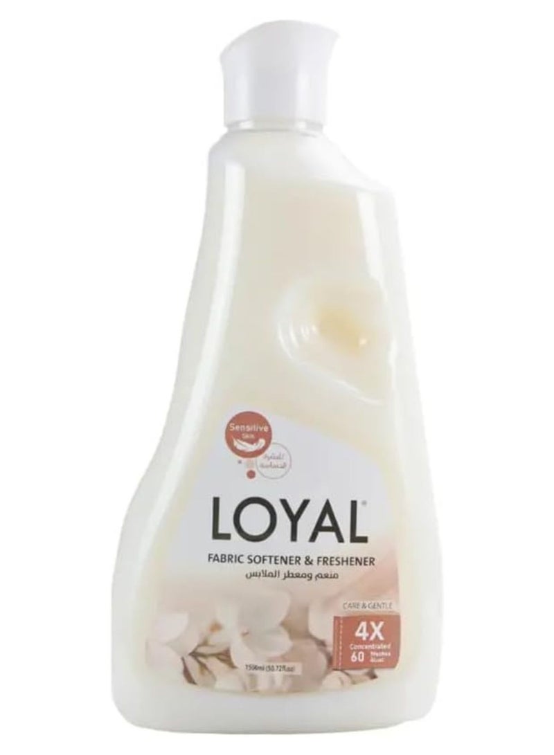 Loyal Fabric Softener & Freshener White Care & Gentle -Untangles Fibers-Protects Against Wrinkles, Even Without Ironing -1500 ml - Image 1