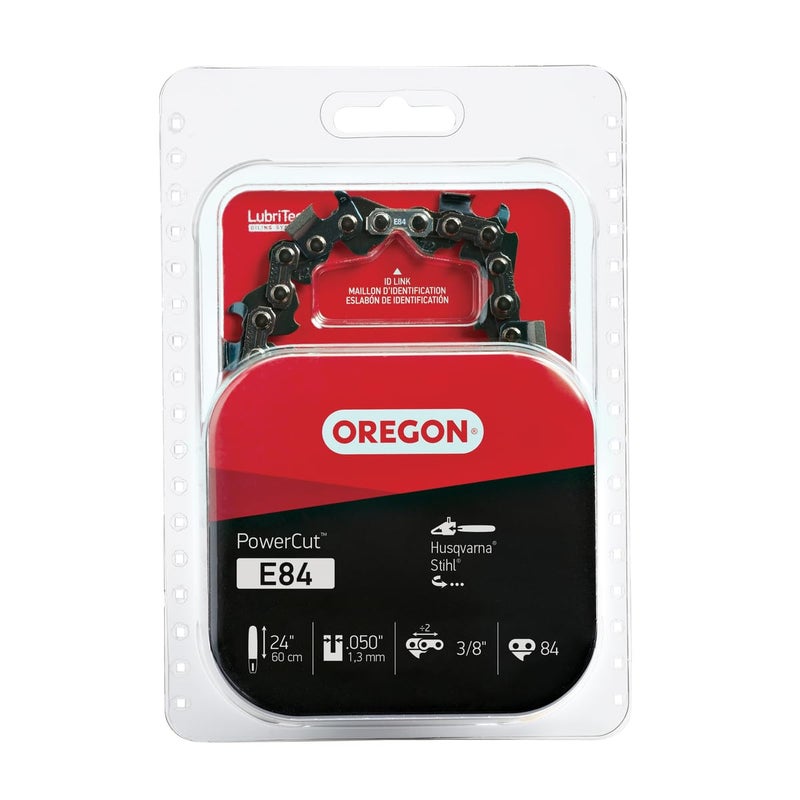 Oregon E84 Full Chisel Professional Chainsaw Chain for 24" Bar, 84 Drive Links, .050" Gauge, 3/8" Pitch, 72EXL, Fits Husqvarna, Stihl - Image 1