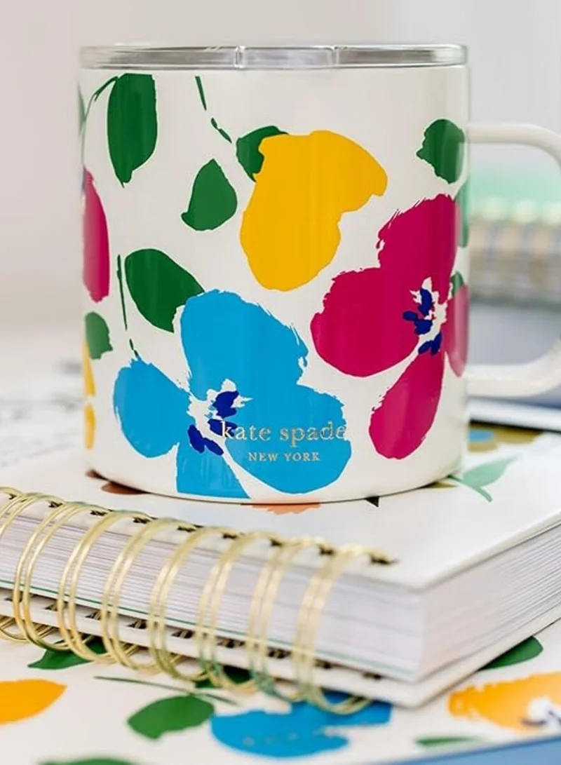 كيت سبيد نيويورك Painterly Bouquet Stainless Steel Coffee Mug 16oz