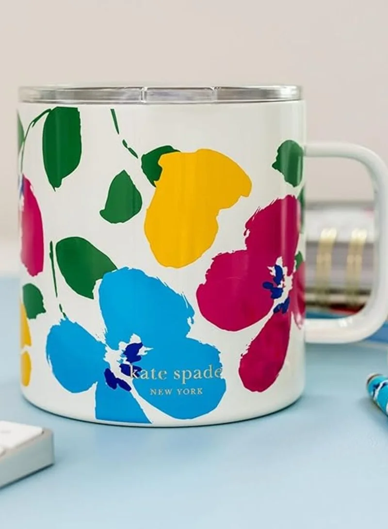كيت سبيد نيويورك Painterly Bouquet Stainless Steel Coffee Mug 16oz
