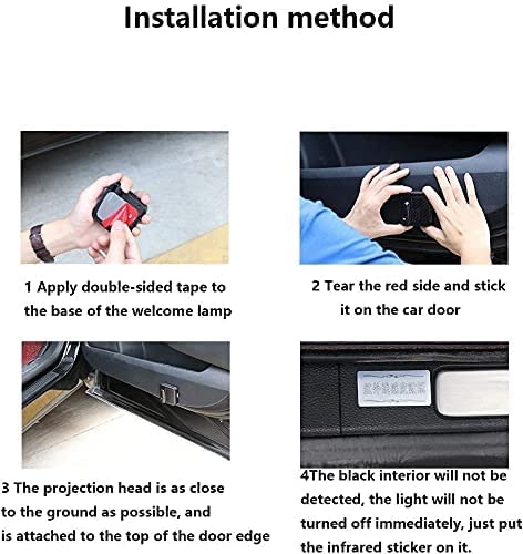 Automaze 3rd Generation Infra-Red Car Door Light Logo Projector Wireless LED Car Courtesy Light Welcome Logo Shadow Ghost Compatible For Mahindra Cars With 2022 New Logo - Image 3