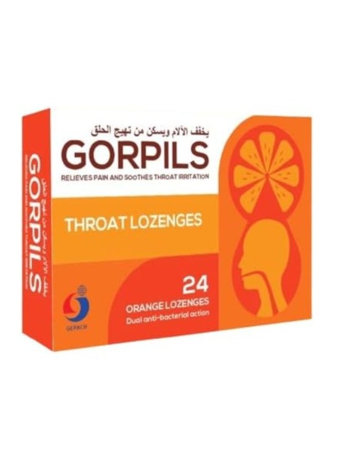 Gorpils Orange Lozenges 24’s – Soothing Throat Relief Drops - Image 1