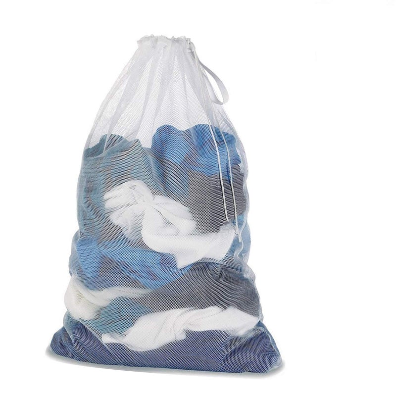 DoGeek Mesh Laundry Bag  White Wash Bag  Washing Bags for Washing Machine Large Laundry bags Laundry Net Size60 x90cm 1 pcs