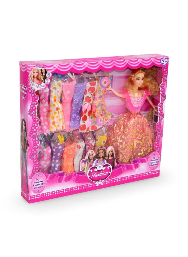 OKO "Fashion Doll" Princess Doll with Dresses Set - Image 1