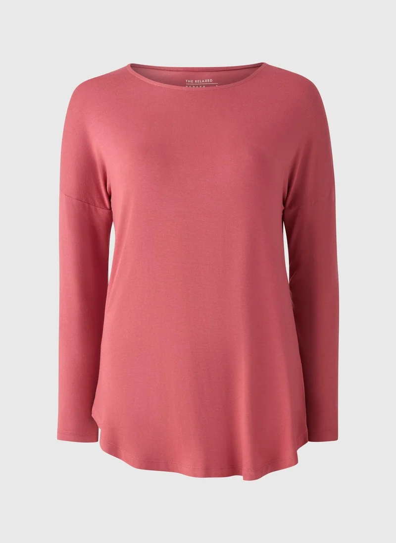 ماتلان Dark Pink Relaxed Fit Long Sleeve Top