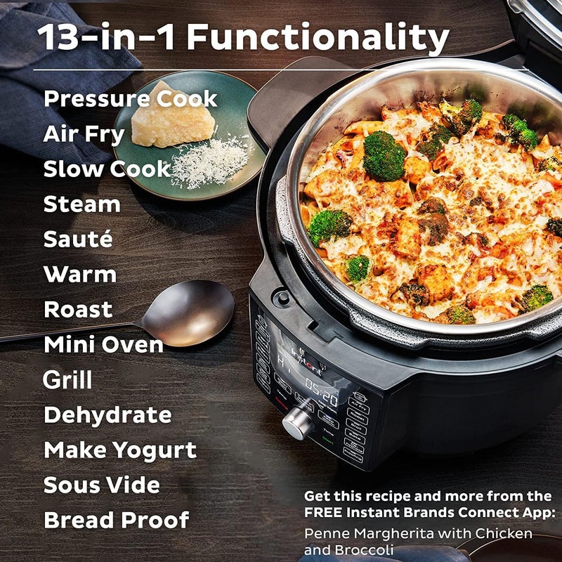 Instant Pot DUO Crisp, 1500W, 6.2L with Ultimate Lid Air Fryer + Multi-Cooker, Pressure Cooker, Slow Cooker, Steamer, Grill, Sauté pan, Sous Vide, 2 Years Manufacturer's Warranty - Image 2