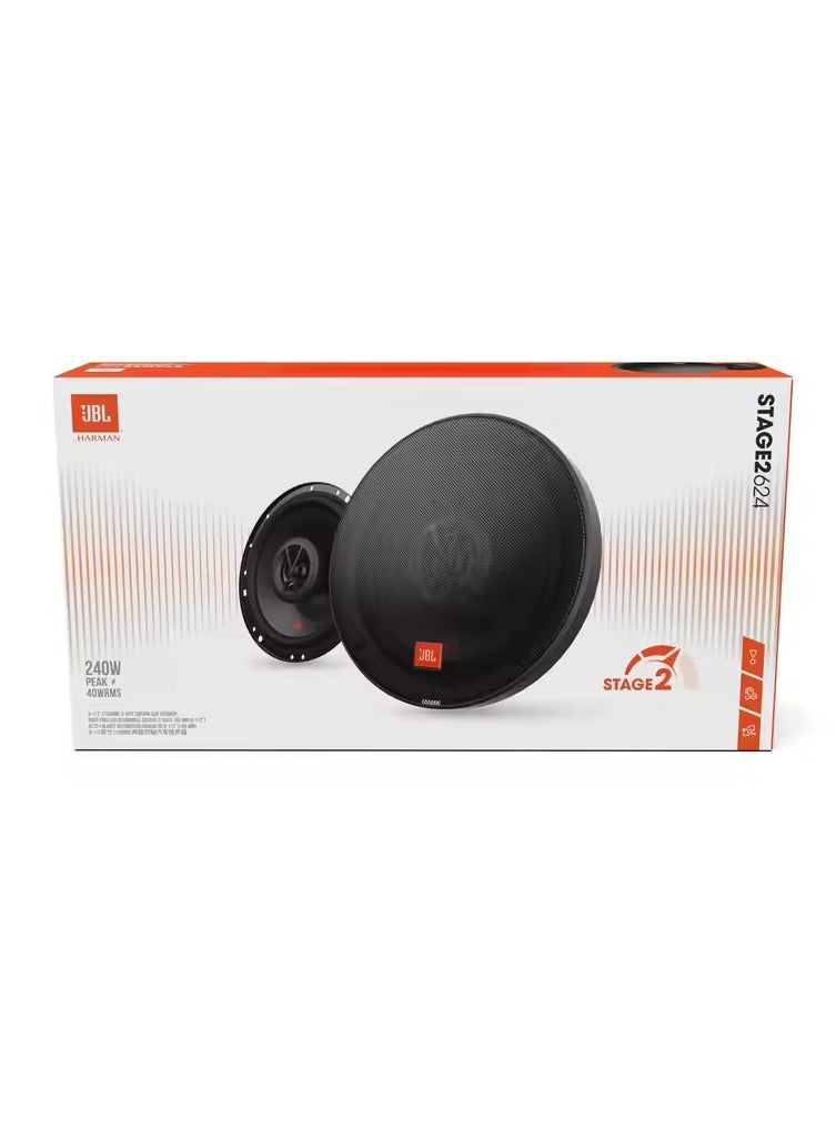 JBL STAGE2 624 6 Inch Two Way Coaxial Car Speaker With Grids - Image 1