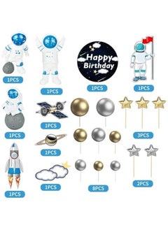 MOXO Birthday Cake Decoration, 22  DIY e Cake Toppers, Cake Decorations Supplies, Outer e Theme Party DecorationSupplies, Children's Baby Cake Dessert Decoration, Cake Top Set  - Image 2