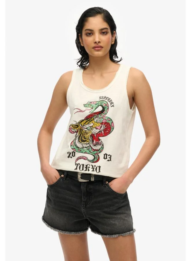 سوبر دراي تانك برقبة واسعة بنقش تاتو نيو تراد