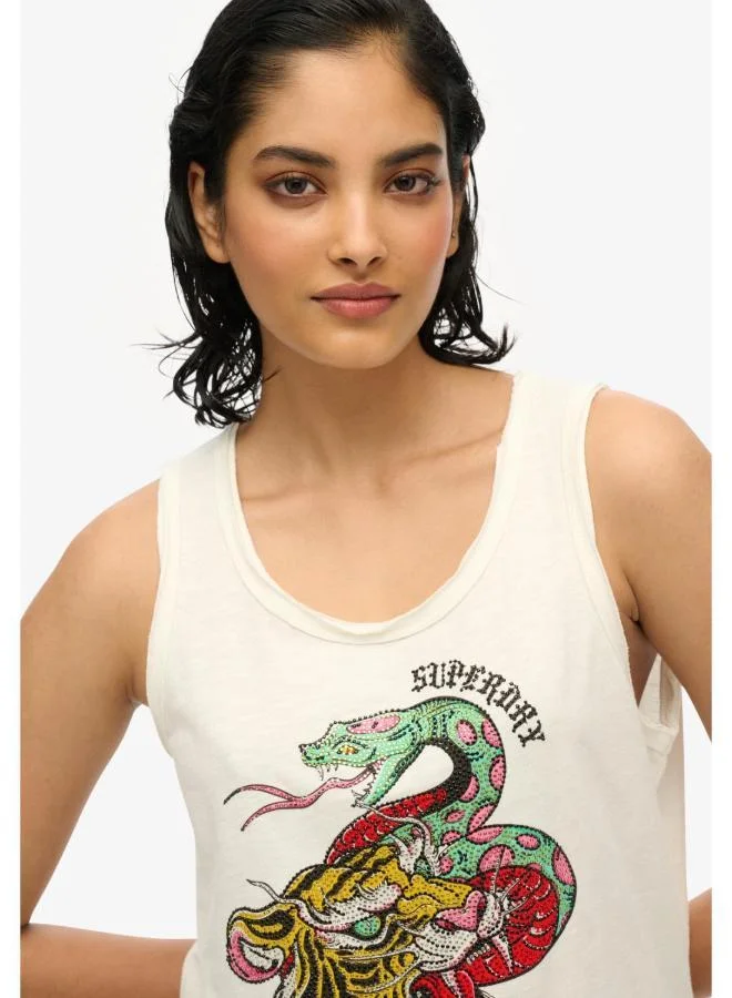 سوبر دراي تانك برقبة واسعة بنقش تاتو نيو تراد