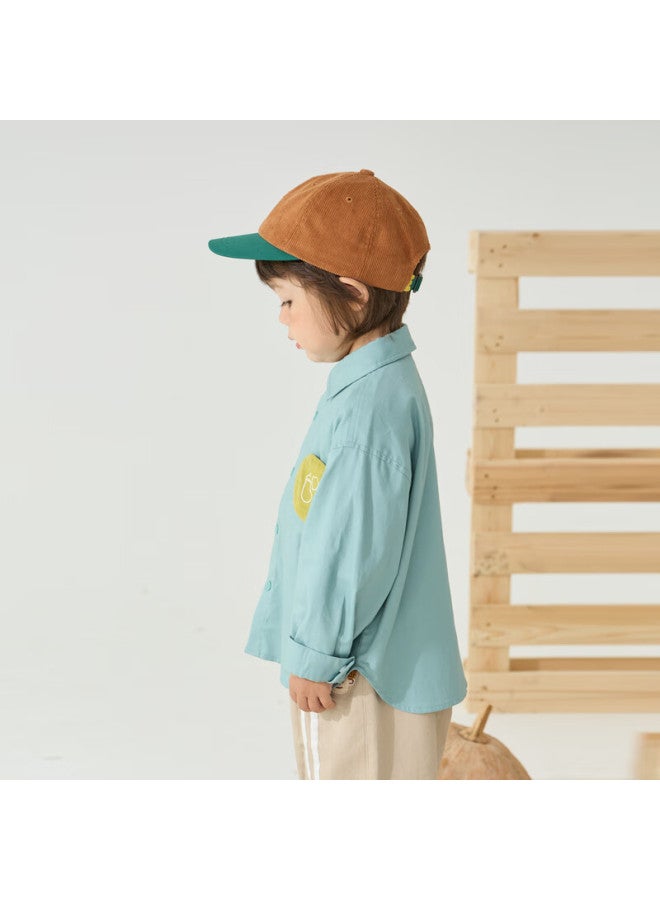 Papa Autumn Uni Baby Brushed Twill Playful Shirt, Loose Casual Clothing, Off-white, Size 110 - Image 1