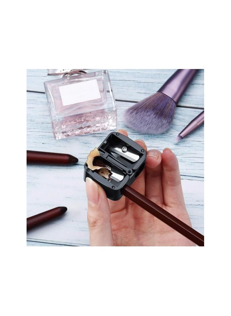 Generic Dual Pencil Sharpener for Eyebrow & Eye Pencils – 2-Hole Design for Precise Makeup  - Image 4
